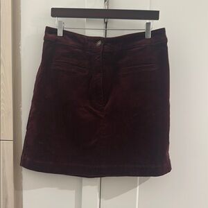 LOFT Burgundy Corduroy Skirt